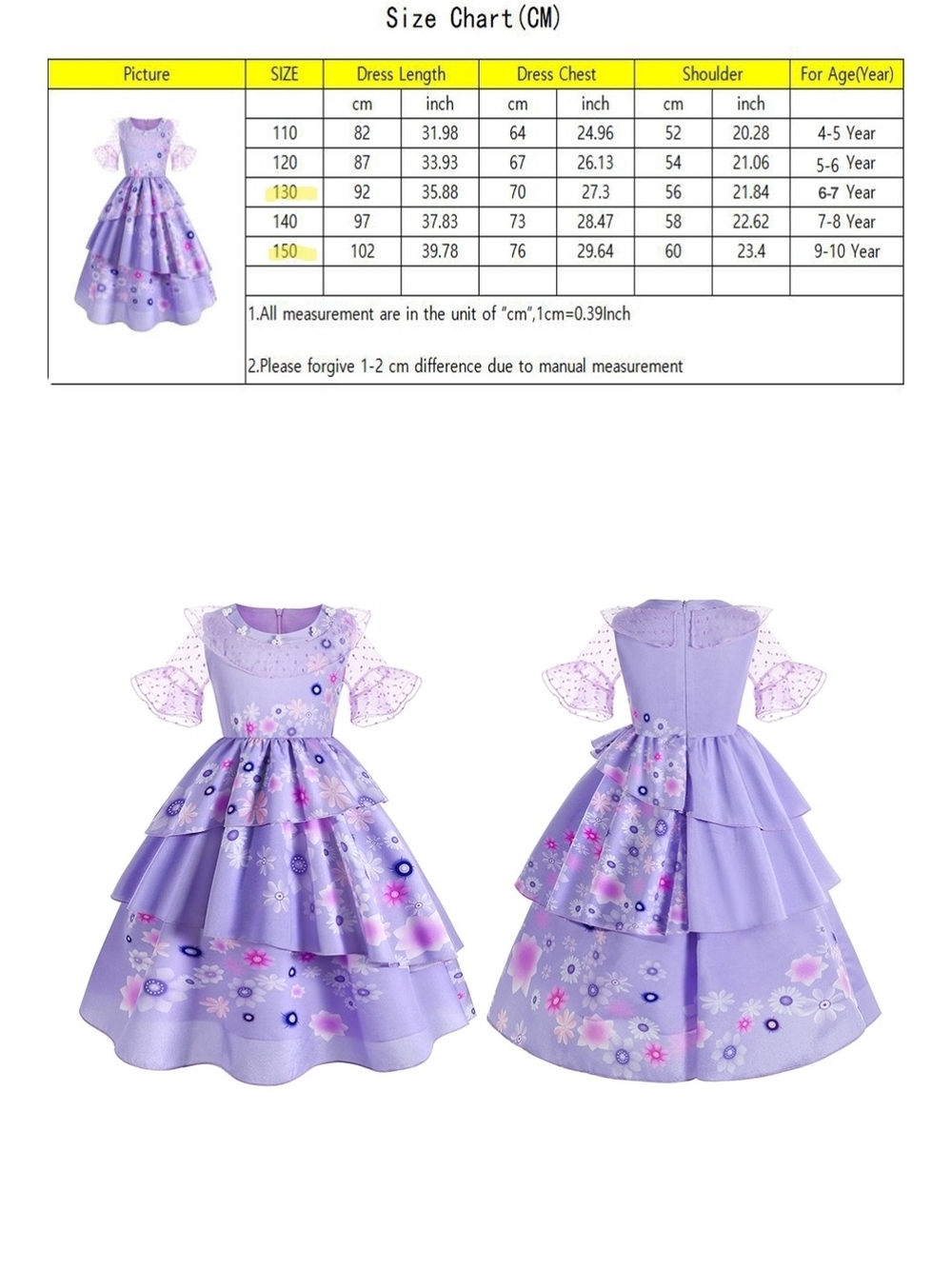 Encanto Isabela Costume Dress